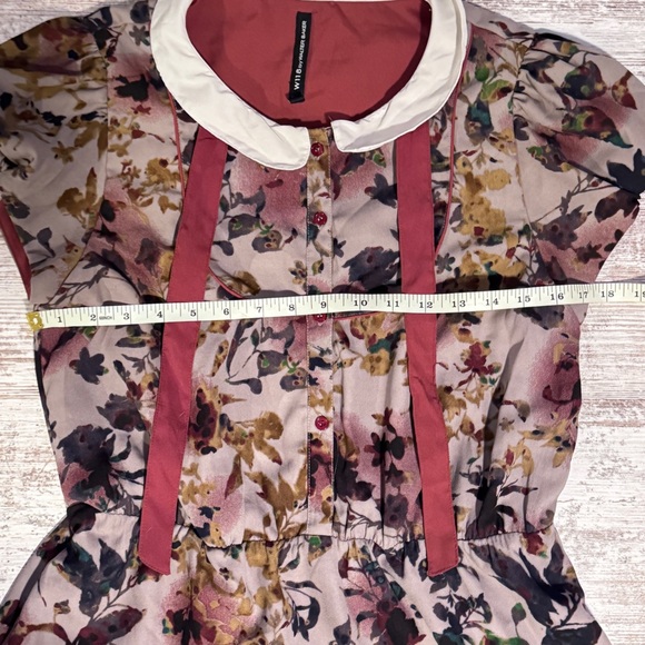 W118 by Walter Baker Purple Flutter Sleeve Sundress Women’s Size Medium - Picture 7 of 9